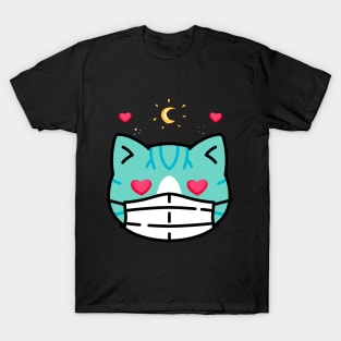 Cute Cats T-shirt in Coronavirus Mode T-Shirt